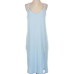 New! Six Fifty Brenna Urban Ribbed Blue Midi Dress Soft Classic Cut Scandi Girl